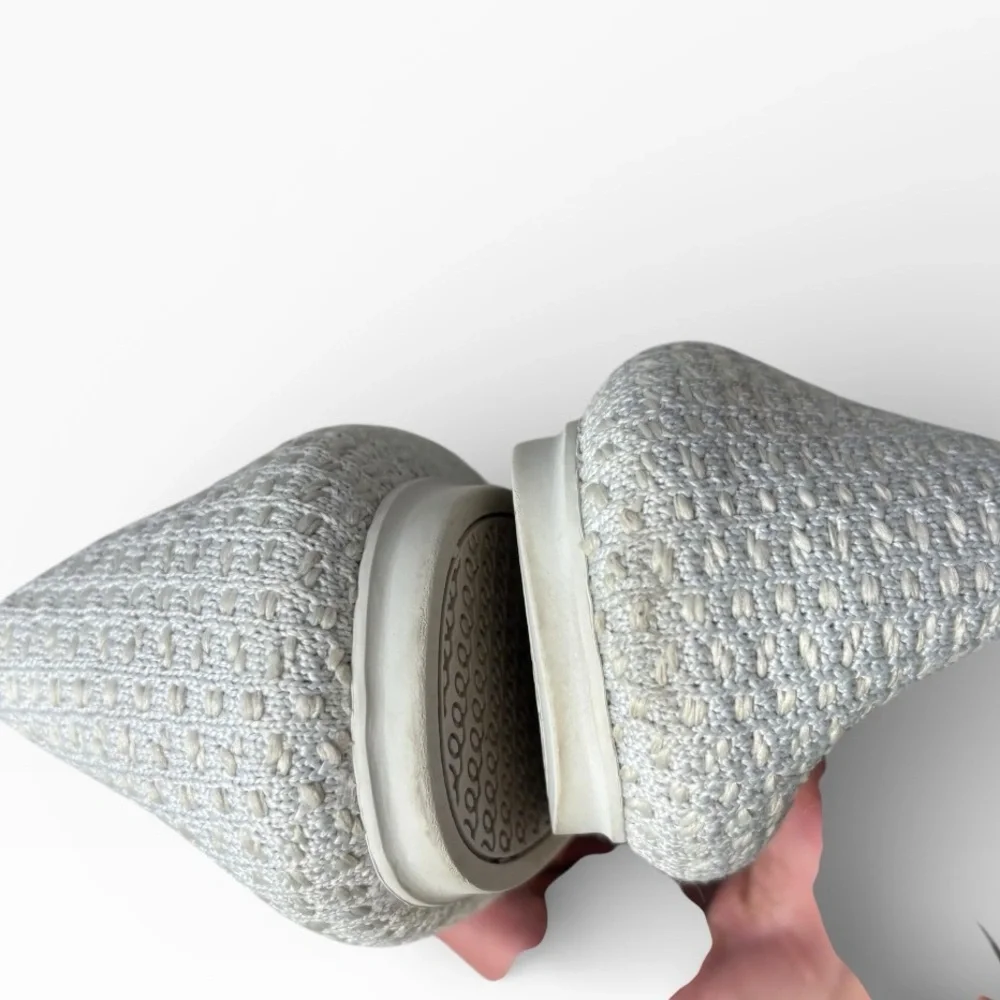 Rothy’s the square white honeycomb salt flat shoes 8.5